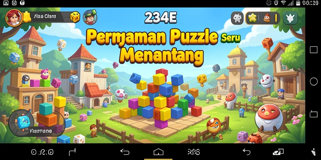 Screenshot gameplay 234E yang menampilkan tantangan Puzzle yang seru.