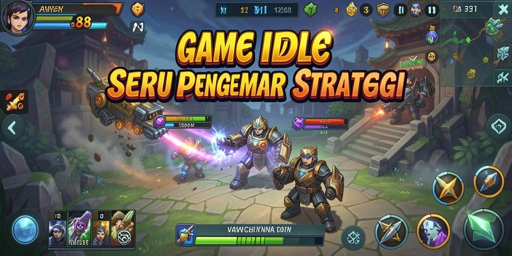 Tampilan gameplay Idle yang menarik dan adiktif di AW8.