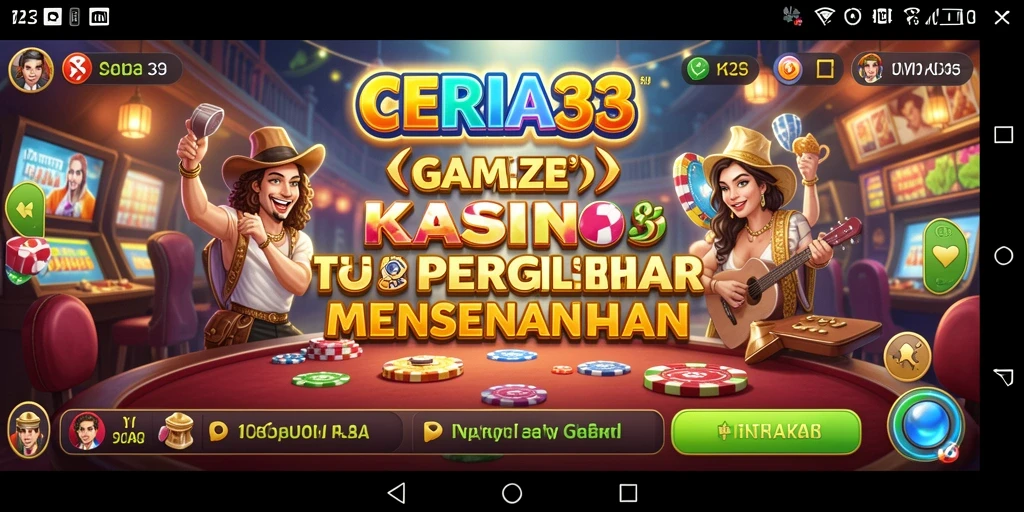 Screenshot CERIA33 menampilkan aksi seru permainan Kasino yang menghibur.