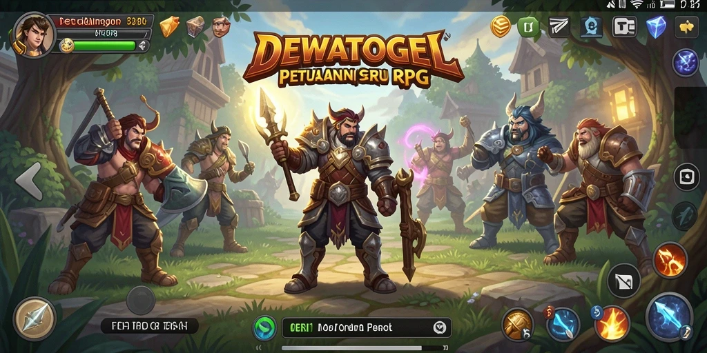 Gameplay seru DEWATOGEL menunjukkan pertarungan epik dan eksplorasi dunia yang luas.