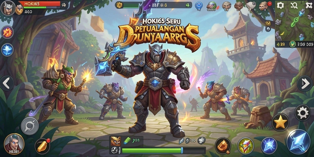 Tampilan seru gameplay HOKI65 di dunia ARPG.