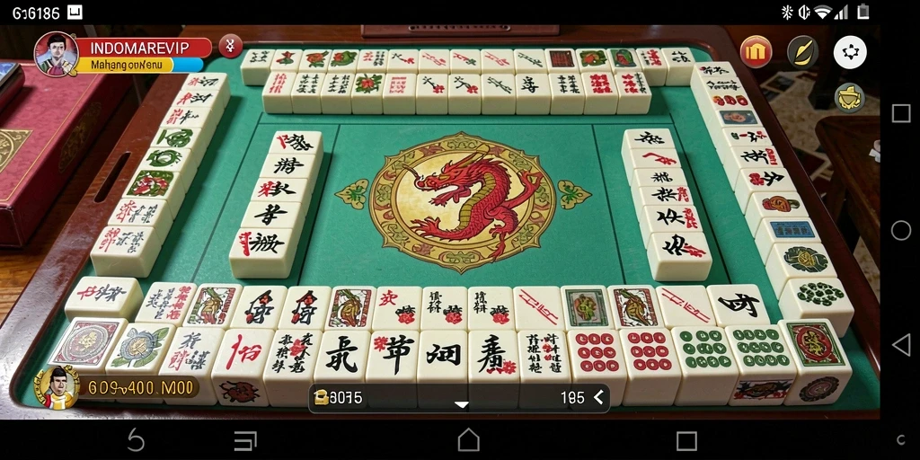 Screenshot INDOMAREVIP menampilkan gameplay seru Mahjong.