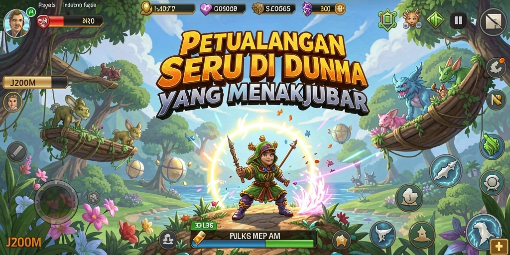 Tampilan gameplay J200M yang mendebarkan dan penuh petualangan.