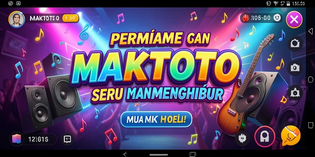 Screenshot gameplay MAKTOTO menampilkan keseruan bermain musik.