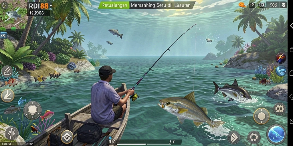 Tangkapan ikan yang mengesankan dalam RDI88 yang penuh warna.