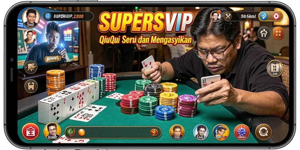 Tampilan permainan QiuQiu yang menarik dan mendebarkan.